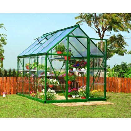 6 x 8 (1.85m x 2.46m) Palram - Canopia Hybrid Greenhouse - Green 6 x 8 (1.85m x 2.46m) Palram - Canopia Hybrid Greenhouse - Green