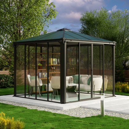 10 x 10 Palram Canopia Ledro 3000 Enclosed Garden Gazebo (3.00m x 3.00m)