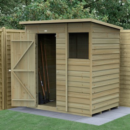 6 x 4 Forest 4Life Overlap Pent Wooden Shed