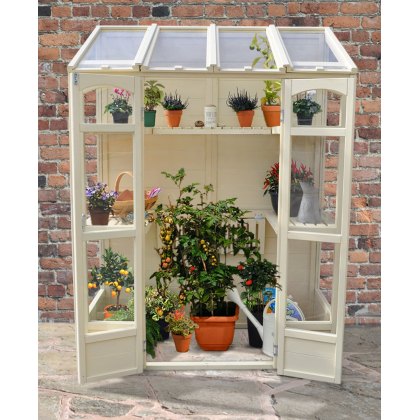 4'10' Wide (1.47m) Forest Victorian Tall Wall Greenhouse with AutoVent