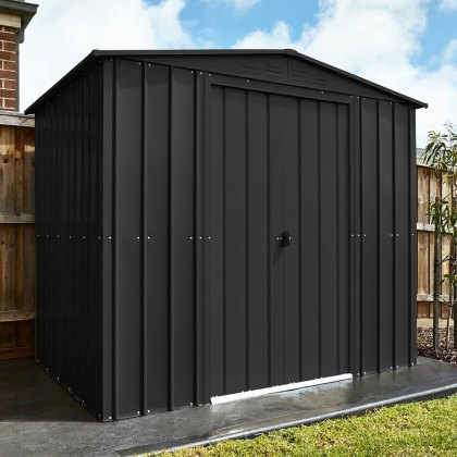 8 x 8 (2.45m x 2.47m) Lotus Apex Metal Shed in Anthracite Grey