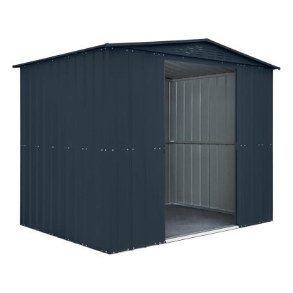 8 x 6 Globel Apex Metal Shed in Grey 8 x 6 Globel Apex Metal Shed in Grey