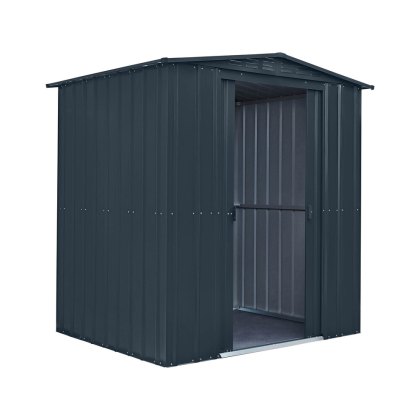 6 x 5 Globel Apex Metal Shed in Grey 6 x 5 Globel Apex Metal Shed in Grey