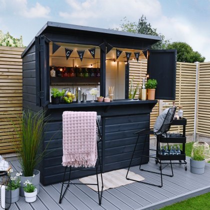 6 x 3 Forest Shiplap Pent Garden Bar - Pressure Treated 25Yr Guarantee