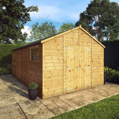 18 x 10 (5.47m x 3.23m) Mercia Premium Shiplap Apex Workshop 18 x 10 (5.47m x 3.23m) Mercia Premium Shiplap Apex Workshop