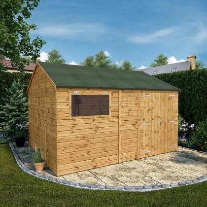 12 x 10 (3.68m x 3.23m) Mercia Premium Shiplap Reverse Apex Workshop