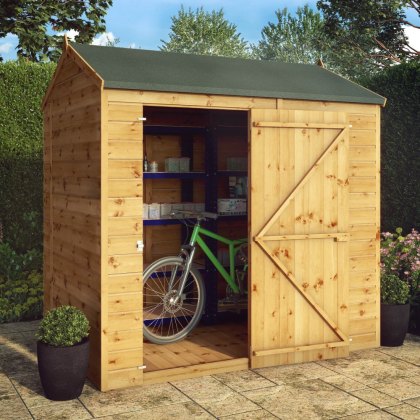 7x5 Mercia Shiplap Reverse Apex Shed - Windowless