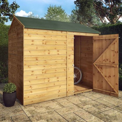 8x6 Mercia Shiplap Reverse Apex Shed - Windowless