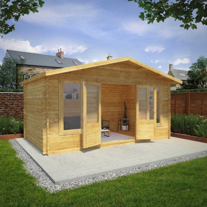 5m x 3m Mercia Retreat Log Cabin (28mm to 44mm Logs)