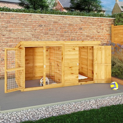 8 x 4 Mercia Tongue and Groove Berkshire Dog Kennel & Run