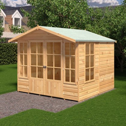 8 x 8 (2.46m x 2.39m) Shire Delmora Summerhouse 8 x 8 (2.46m x 2.39m) Shire Delmora Summerhouse