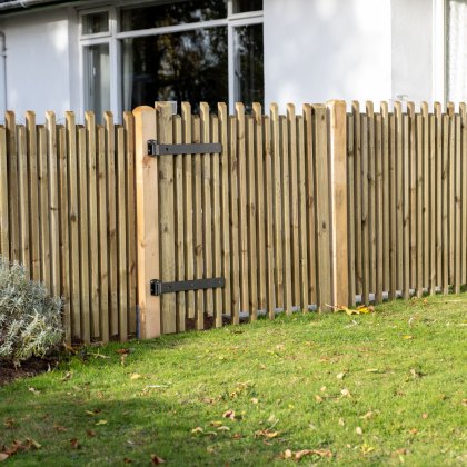 3ft High Forest Contemporary Picket Gate - Pressure Treated