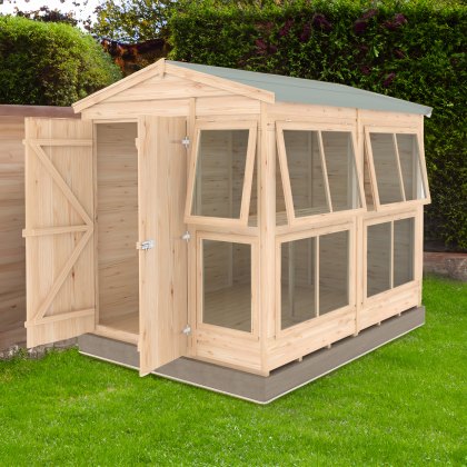 6 x 8 Shire Shiplap Apex Sun Hut Potting Shed