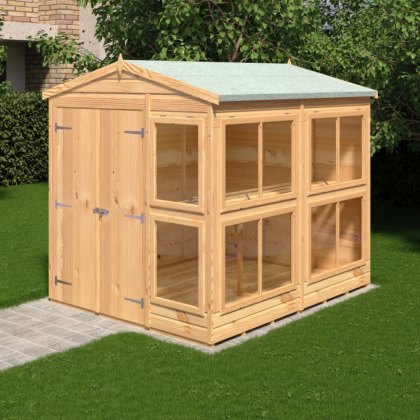 6 x 8 Shire Shiplap Apex Sun Hut Potting Shed 6 x 8 Shire Shiplap Apex Sun Hut Potting Shed