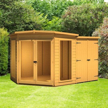 7 x 11 Shire Barclay Corner Summerhouse with Side Shed