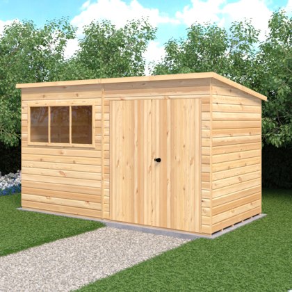 12 x 6 Shire Ranger Premium Pent Shed with Double Doors