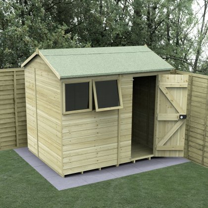 8 x 6 Forest Timberdale 25yr Guarantee Tongue & Groove Pressure Treated Reverse Apex Shed 8 x 6 Forest Timberdale 25yr Guarantee Tongue & Groove Pressure Treated Reverse Apex Shed