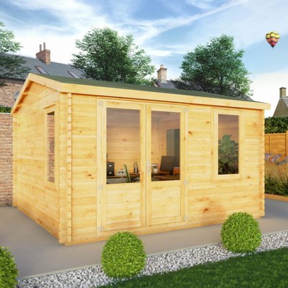 4m x 4m Mercia Home Office Elite - (28mm to 44mm Logs)