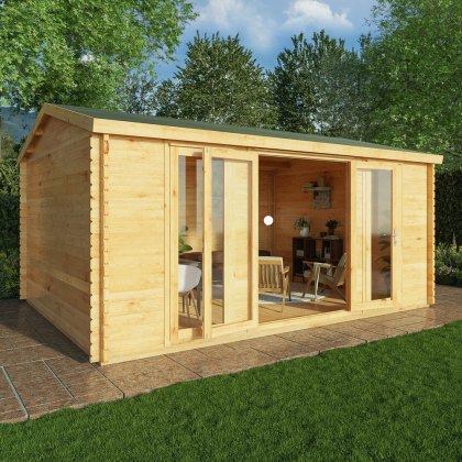 5m x 4m Mercia Home Office Studio - (28mm to 44mm logs)