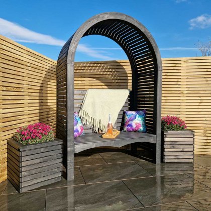 Grange Contemporary Garden Arbour in Black