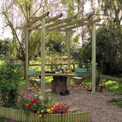 1.93m x 1.73m Grange Traditional Wooden Pergola