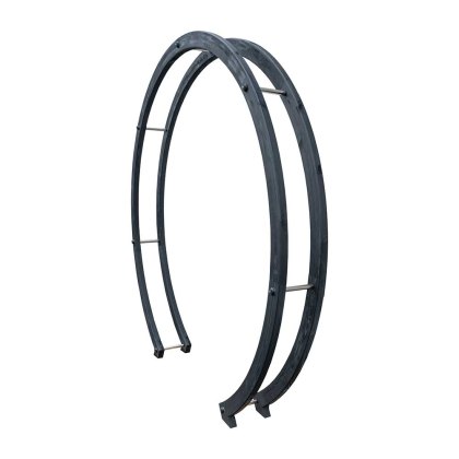 2.46m x 0.27m Grange Free Standing Flower Circle Garden Arch in Black