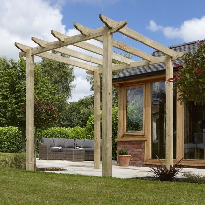 Rowlinson Wooden Pergola 2.4m x 2.4m