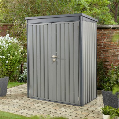 4 x 2 Hex Living Weston Pent Metal Shed in Anthracite Grey