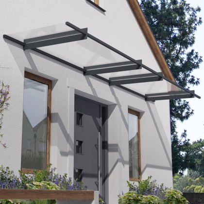 Palram Canopia Nancy 4100 Door Canopy Grey 14 x 3