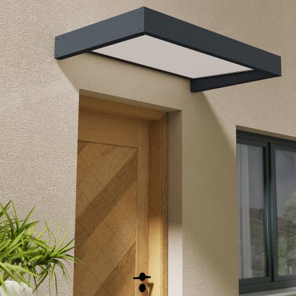 Palram Canopia Sophia 1600 Door Canopy Grey White Opal 5x3