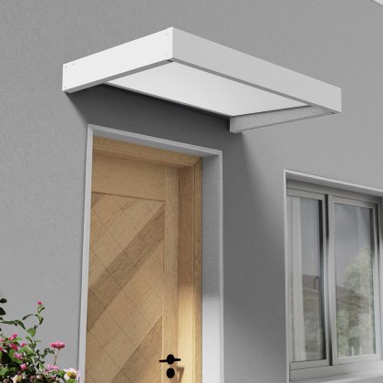 Palram Canopia Sophia 1600 Door Canopy White - White Opal 5x3