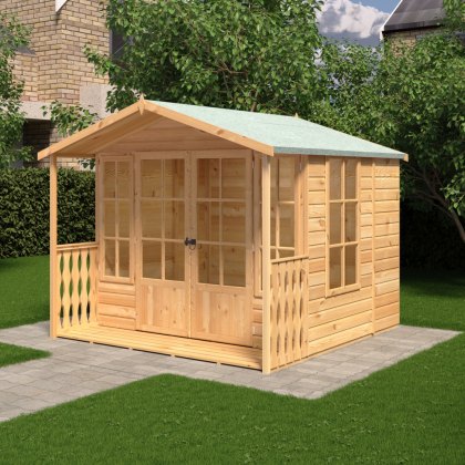 8 x 8 Shire Delmora Summerhouse with Verandah 8 x 8 Shire Delmora Summerhouse with Verandah
