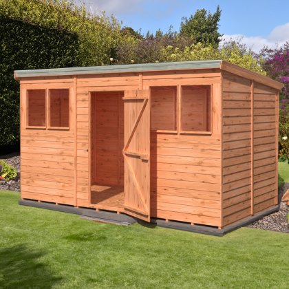 12 x 6 Shire Value Overlap Pent Shed