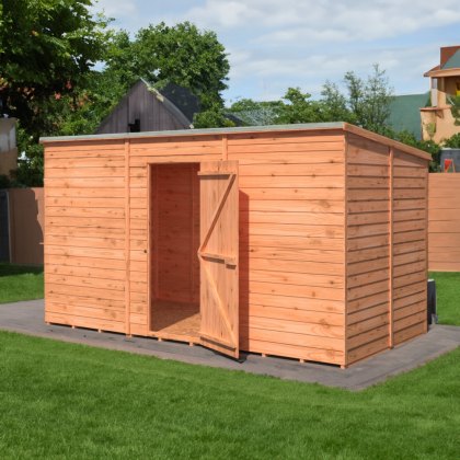 12 x 6 Shire Value Windowless Overlap Pent Shed