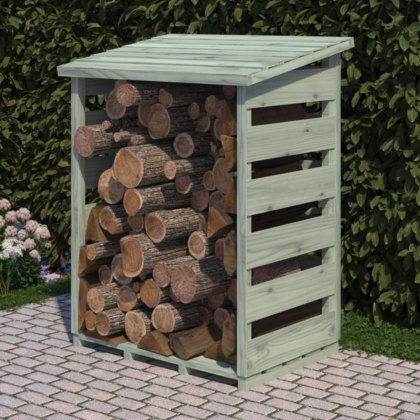 3 x 2 Shire Pent Log Store - Pressure Treated