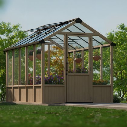 Palram Canopia Natura Cedar 8 x 12 Wooden Greenhouse