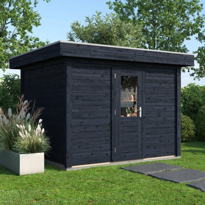 3m x 3m Lugarde Select Kent Summerhouse in 28mm & 44mm Wall Thickness - Treated Black