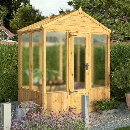 6 x 4 Mercia Woodsman Wooden Greenhouse - Polycarbonate