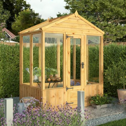 6 x 4 Mercia Woodsman Wooden Greenhouse - Styrene