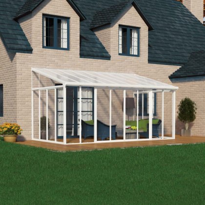 10 x 18 (3m x 5.46m) Palram Canopia SanRemo Verandah White Sun Room