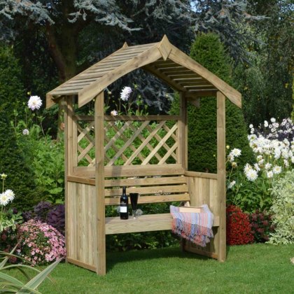 Rowlinson Salisbury Garden Arbour Seat - Pressure Treated