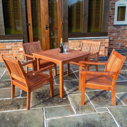 Rowlinson Willington 4 Seater Rectangular Dining Table & Chairs Set Rowlinson Willington 4 Seater Rectangular Dining Table & Chairs Set