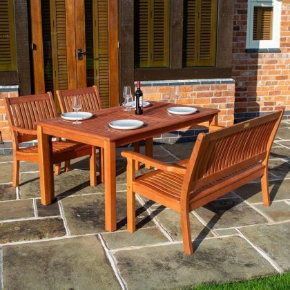 Rowlinson Willington 4 Seater Rectangular Garden Dining Set Rowlinson Willington 4 Seater Rectangular Garden Dining Set