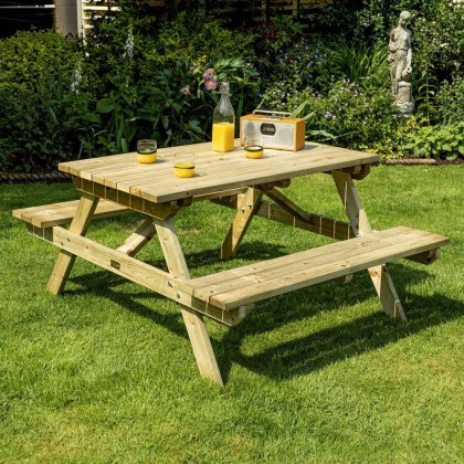 Rowlinson Premium Heavy Duty Picnic Table 1.2m Rowlinson Premium Heavy Duty Picnic Table 1.2m