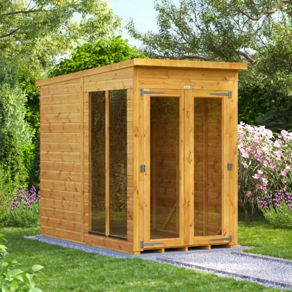 Powersheds 4x8 Pent Summerhouse with Toughened Glass Powersheds 4x8 Pent Summerhouse with Toughened Glass