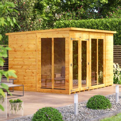 Powersheds 10x8 Pent Summerhouse with Toughened Glass Powersheds 10x8 Pent Summerhouse with Toughened Glass