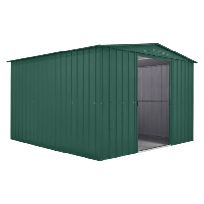 10 x 10 Globel Apex Metal Shed in Green 10 x 10 Globel Apex Metal Shed in Green