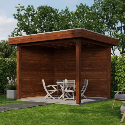 10 x 8 (3.0m x 2.5m) Lugarde Select Winsford Gazebo Treated Brown 10 x 8 (3.0m x 2.5m) Lugarde Select Winsford Gazebo Treated Brown