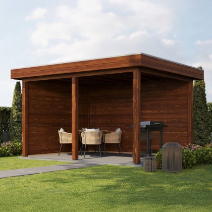 13 x 10 (3.88m x 3.0m) Lugarde Select Lenham Gazebo Treated Brown 13 x 10 (3.88m x 3.0m) Lugarde Select Lenham Gazebo Treated Brown