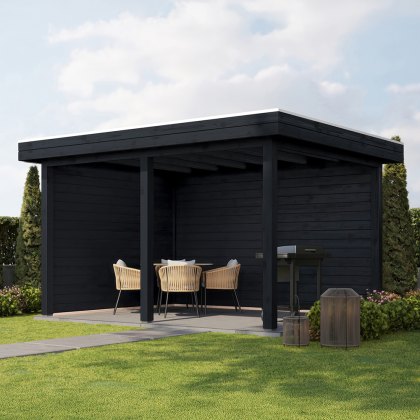 13 x 10 (3.88m x 3.0m) Lugarde Select Lenham Gazebo Treated Black 13 x 10 (3.88m x 3.0m) Lugarde Select Lenham Gazebo Treated Black